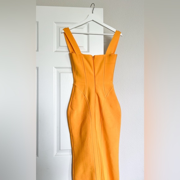 House of CB CHARLENE Tangerine Bandage Midi Dress - Picture 8 of 9